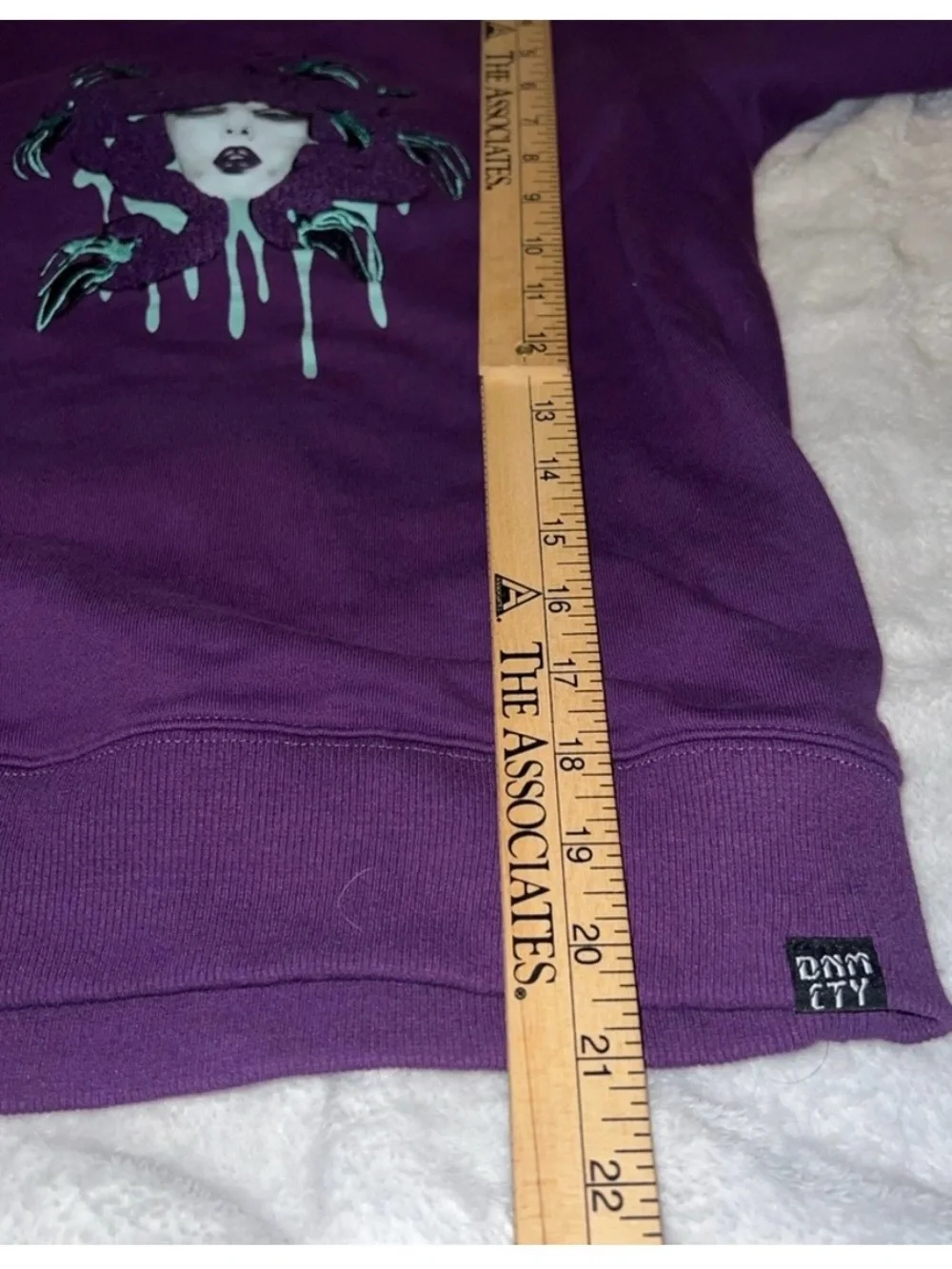 DENIMICITY MEDUSA PURPLE CHENILLE crew neck sweater 12-13 kids